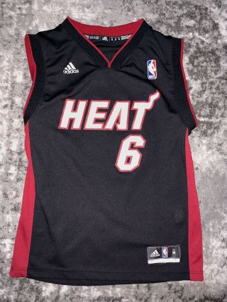 Youth Unisex Adidas Authentic Nba Licensed Jersey James Miami Heat Vtg Size Med