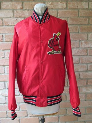 Vintage Made In Usa Starter Mlb Satin Jacket St.  Louis Cardinals,  Xlarge; Good