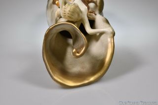 1Q 1900s Art Nouveau Semi - Nude Figural 16” H Vase by Royal Dux 3