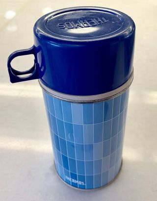 Vintage 1970s,  1/2 Pint,  Blue,  Vacuum Bottle No.  2810 King - Seeley Thermos