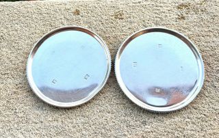 Pair Sterling Silver Coasters - Sydney & Co - Birmingham - 1966 2