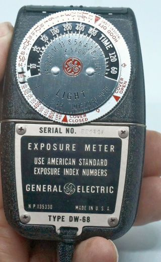 Vintage Exposure Meter " General Electric Type Dw - 68 " [03 - 0047]