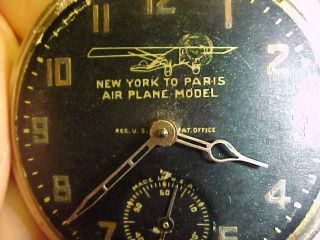 Rare 1927 Charles Lindbergh York To Paris Commemorative Antique Pocket Watch