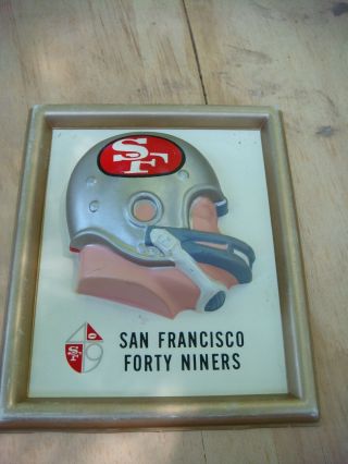 Vintage Vacuum Form Displaying The Profile Of A Helmeted San Francisco 49er.