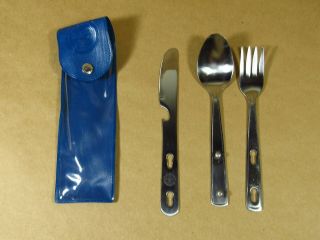 Vintage Boy Scout Knife Fork And Spoon Imperial Utensil Set