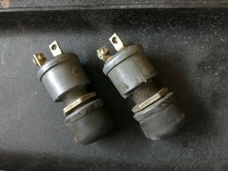 Momentary Push Button Switches - Pair - Vintage Cole Hersee - Rat Rod Switch