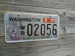 Washington Mule Deer License Plate Washington 