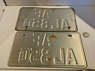 Matched Pair US Military License Plates - Germany 2003 