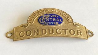 Vintage York Central System Conductor Hat Badge