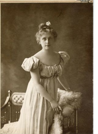 Vintage 1890s Effie Shannon Stage Actress Cabinet Card Photo By Ye Rose Studio