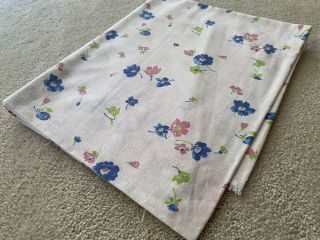 Whole Vintage Feedsack.  Sweet Blue And Pink Floral Print