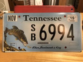 2019tennessee License Plate (smallmouth Bass) Issued 2006