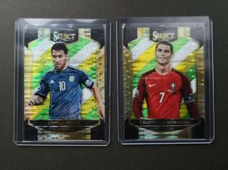 2016 - 17 Panini Select Soccer Multi Color Lionel Messi & Cristiano Ronaldo