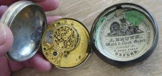 Cranbrook Antique Gents Pair Cased Silver Fusee Pocket Watch Dates C1809