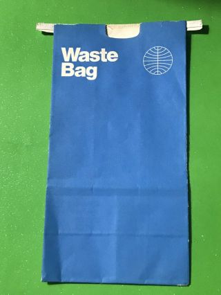 Vintage Pan Am Airlines Air Sickness Sick Waste Barf Bag Rare