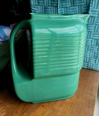 Vintage Hall China Westinghouse Refrigerator Water Tea Lemonade Pitcher - Green