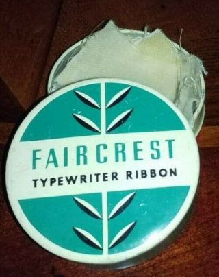 Vintage Typewriter Ribbon Faircrest Tin Chicago