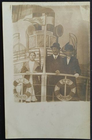 An Carpathia / White Star Line Titanic Related Postcard.