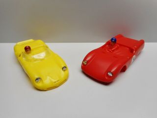 Vintage - Two Eldon Slot Car Bodies - Ferrari And Lotus - For Restoration