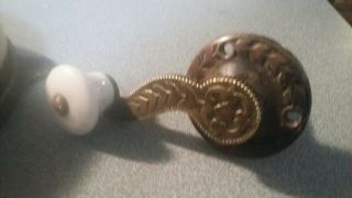 Antique Taylor ' s Patent German Silver Crank Doorbell 1860s 5 in in diameter 2