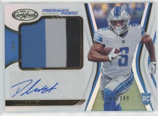 D’andre Swift 2020 Panini Certified Rookie Rpa Patch Auto /249 Lions Rc