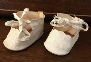 Vintage White Terri Lee Doll Shoes 1950s Oilcloth - Hard To Find