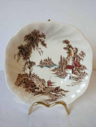 Vintage Johnson Brothers " The Old Mill " Cereal Soup Bowl.  7.  5 " Made In England