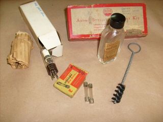 Vintage Ampro Stylist 16mm Sound Projector Accessory Kit - Oil Brush Fuse