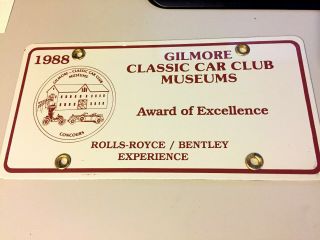1988 Gilmore Museum Rolls Royce / Bentley Award