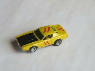 Vintage Aurora Afx Slot Car Dodge Charger 11 Magnasonic Chassis Yellow