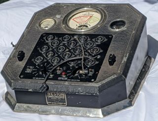 Antique Radio Weston Tube Tester Tubechecker Model 676 Scientific Instrument 20s
