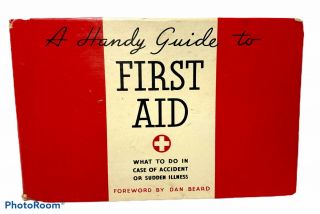 Vintage 1937 Book A Handy Guide To First Aid Boy Scouts Medical Photos Treatment