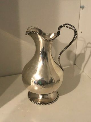 Antique American Sterling Coin Silver Pitcher/creamer 1859