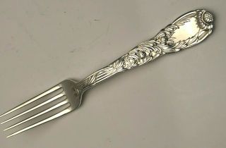 Chrysanthemum By Tiffany & Co.  Sterling Silver Luncheon Size Fork 6.  75 