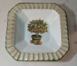 Dinnerware - Ceramica/due Torri - Vintage (italy) Serving Bowl - Orange Tree 9 3/4 "