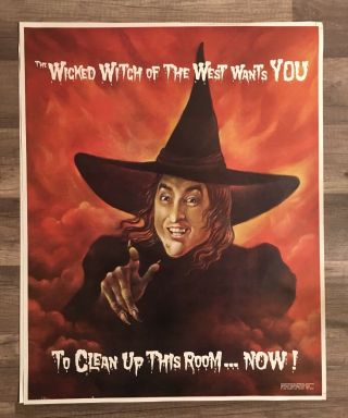 Vintage The Wizard Of Oz Wicked Witch Of The West Up This Room Poster