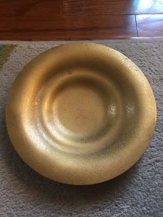 Vintage Tiffany Studios York Gold Dore Bronze Concentric Bowl Dish