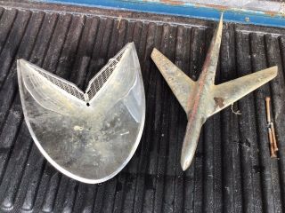 1956 Buick Hood Ornament Jet With Dish Piece Needs Rechromed Road Master 4