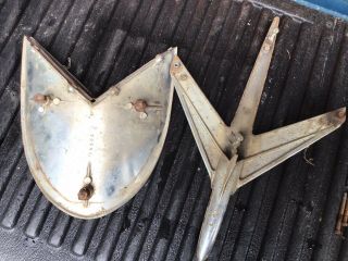 1956 Buick Hood Ornament Jet With Dish Piece Needs Rechromed Road Master 4 2