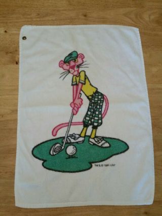 Vintage Pink Panther Cannon Golf Towel,  100 Cotton,  Made In The Usa.  (22 " ×16 ")