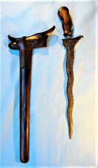 Old Antique Indonesian Bali Keris Sword / Dagger