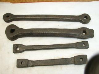 4 Antique Blacksmith Hand Forged Nail/bolt Header Forming Tools Square Round D
