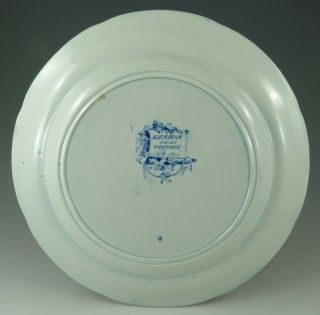 Antique Pottery Pearlware Blue Transfer John Meir Kirkham Priory 9.  5 