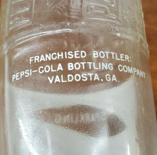 Vintage 1955 Pepsi Cola ACL Soda Bottle From Valdosta Georgia 3