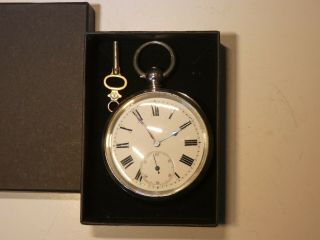 Antique Birmingham Hallmarked Silver Open Face Pocket Watch Dated 1886