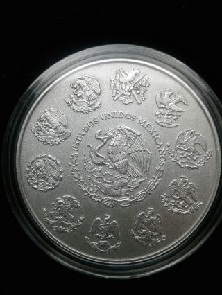 2019 2 oz.  999 Fine Silver Mexican Libertad Antiqued BU coin only 1,  000 minted 2