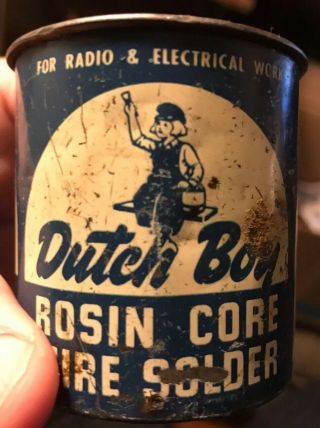 Vintage Dutch Boy Rosin Core Wire Solder Tin