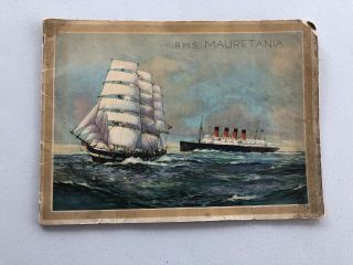 Cunard Line Rms Mauretania Interior Booklet 1925