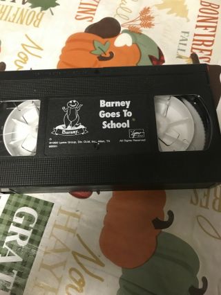 Barney Goes To School Sing Along VHS Video Tape 1990 Vintage 2