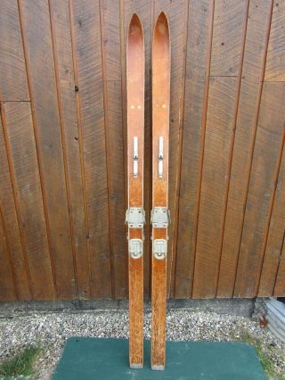 Antique Skis 71 " Long With Old Patina Finish